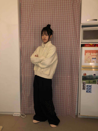 Studded Pocket Elastic Waist Balloon Pants