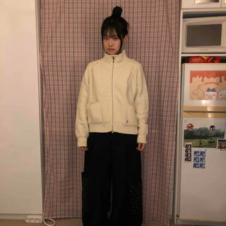 Studded Pocket Elastic Waist Balloon Pants