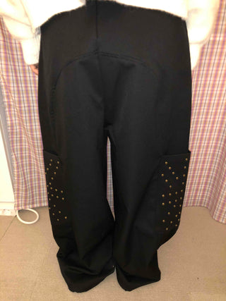 Studded Pocket Elastic Waist Balloon Pants