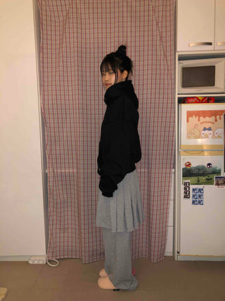 Snap Button Studded Pocket Zip-Up Hoodie