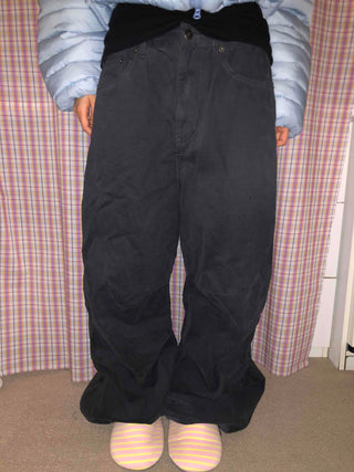 Oversized Elastic Waist Wide Pants