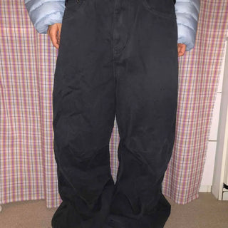 Oversized Elastic Waist Wide Pants