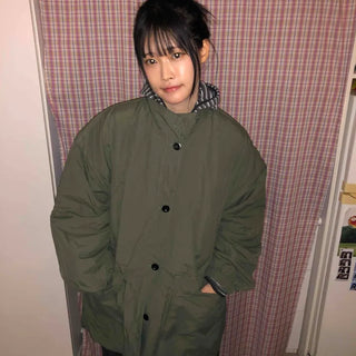 Midi Oversized Padded Field Jacket