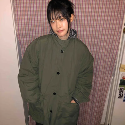 Midi Oversized Padded Field Jacket