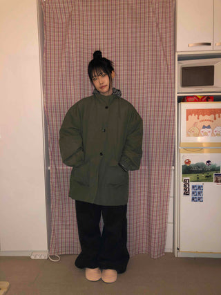Midi Oversized Padded Field Jacket