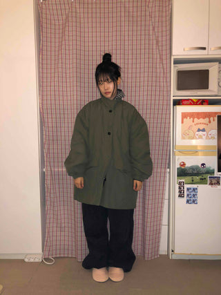 Midi Oversized Padded Field Jacket