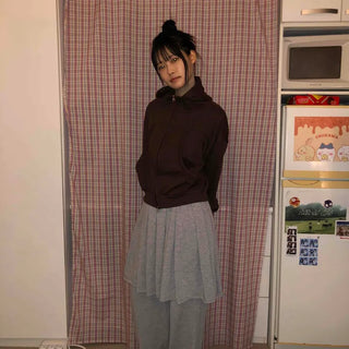 High-neck Hooded Cropped Zip-up