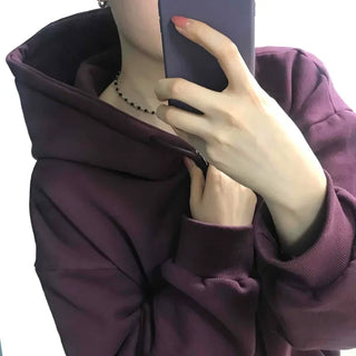 Oversized Loose Fit Hooded Zip-Up Jumper