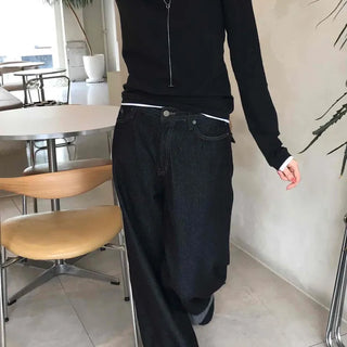 Minimal Slim Fit Round Neck Long Sleeve Tee