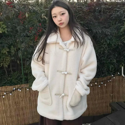 Cozy Shearling Oversized Toggle Coat