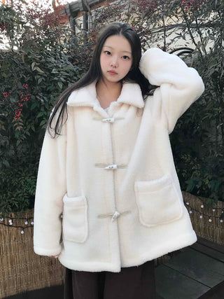 Cozy Shearling Oversized Toggle Coat