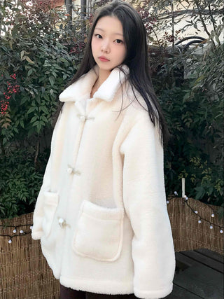Cozy Shearling Oversized Toggle Coat