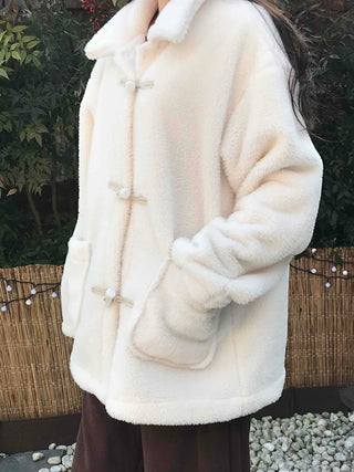 Cozy Shearling Oversized Toggle Coat