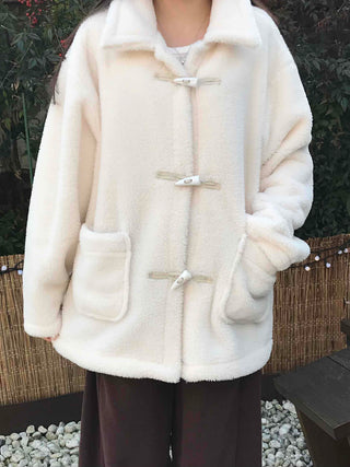 Cozy Shearling Oversized Toggle Coat