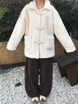 Cozy Shearling Oversized Toggle Coat