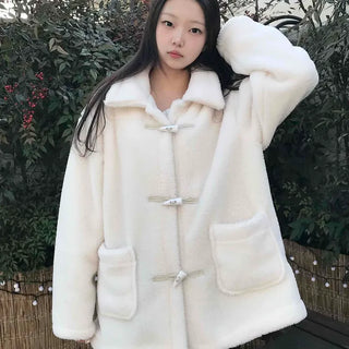 Cozy Shearling Oversized Toggle Coat