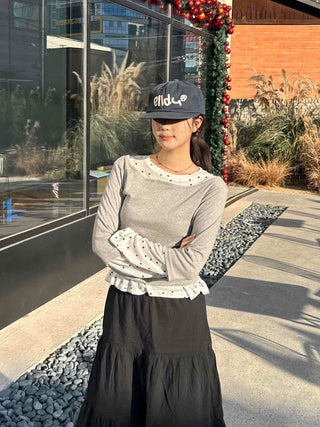 Basic Boat Neck 3/4 Sleeve T-shirt