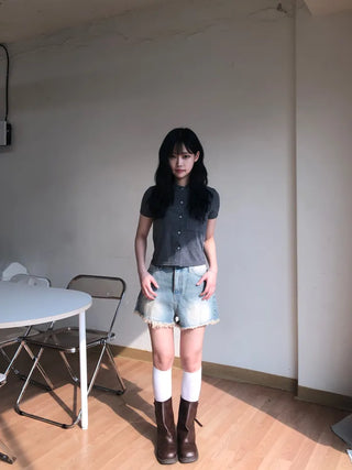 Kmel Bohemian Style Damaged Shorts