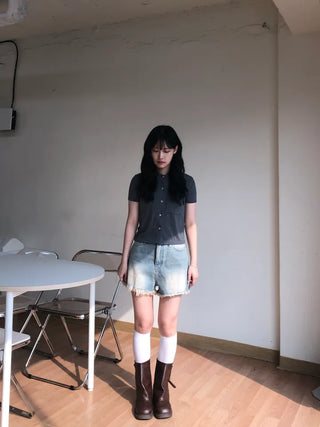 Kmel Bohemian Style Damaged Shorts