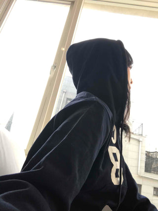 Numbering Print Crop Hoodie Tracksuit Set