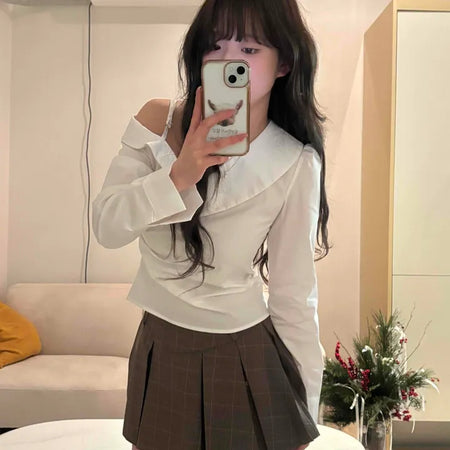 Classic Check Pleated High-Waisted Mini Skirt