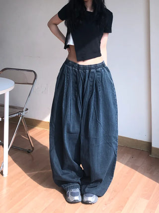 Jubi Stripe Big Mega Elastic Long Pants