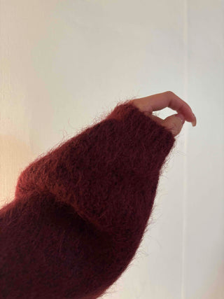 Loose-fit Boat Neck Off-shoulder Knit