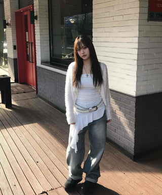 Urban Asymmetrical Ruffle Top