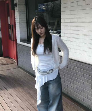 Urban Asymmetrical Ruffle Top