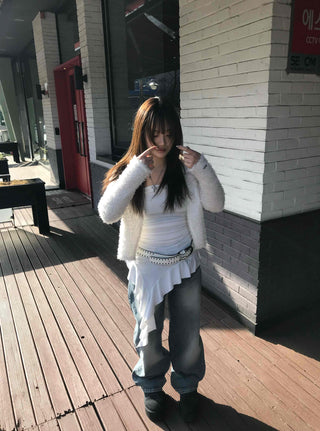 Urban Asymmetrical Ruffle Top