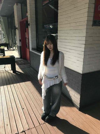 Urban Asymmetrical Ruffle Top