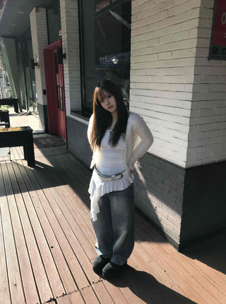 Urban Asymmetrical Ruffle Top