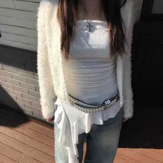 Urban Asymmetrical Ruffle Top