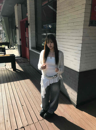 Urban Asymmetrical Ruffle Top