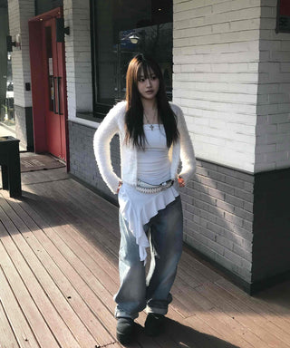Urban Asymmetrical Ruffle Top