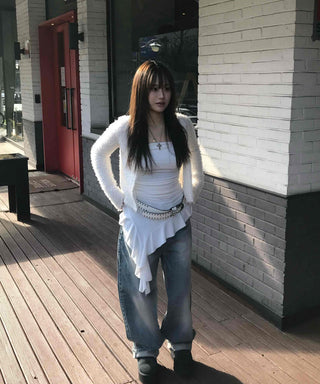 Urban Asymmetrical Ruffle Top