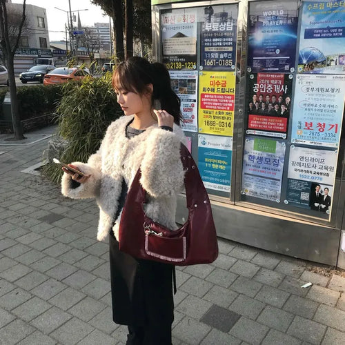Puff Sleeve Fur Crop Sherpa Jacket