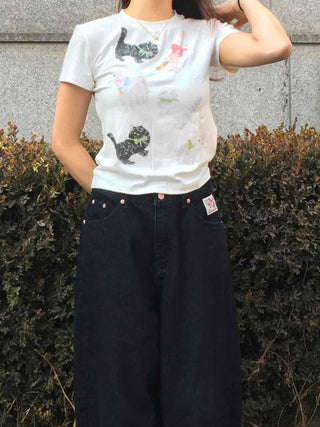 Vintage art print slim fit short-sleeve tee