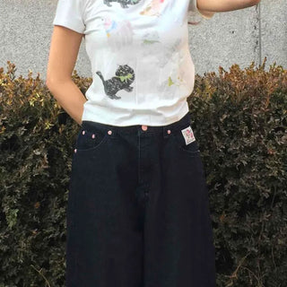 Vintage art print slim fit short-sleeve tee
