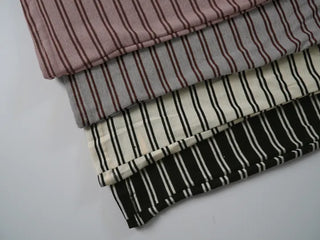 Nero Color Block Point Striped Short Sleeve T-shirt