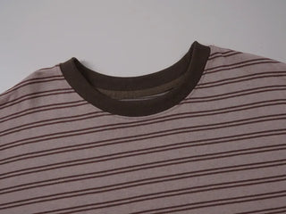 Nero Color Block Point Striped Short Sleeve T-shirt