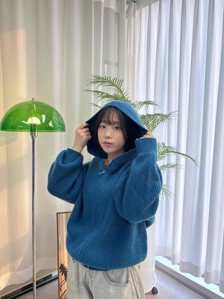 Suede Corduroy Loose Boxy Zip-Up Hoodie