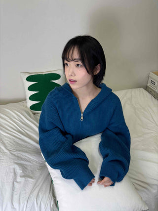 Suede Corduroy Loose Boxy Zip-Up Hoodie