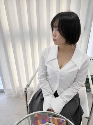 Tailored Collar Waistmark Slim Shirt