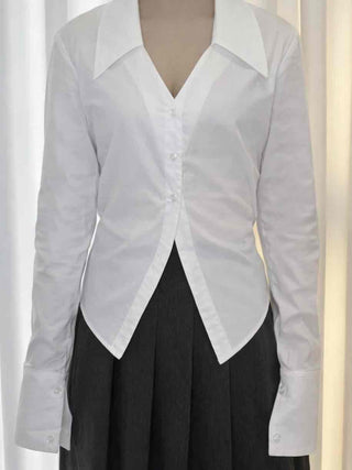 Tailored Collar Waistmark Slim Shirt