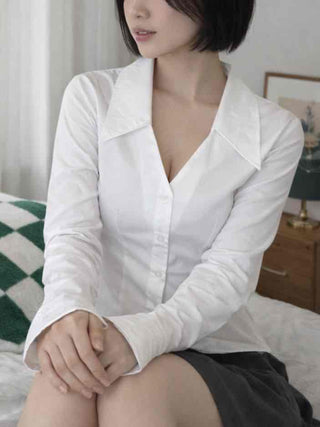 Tailored Collar Waistmark Slim Shirt