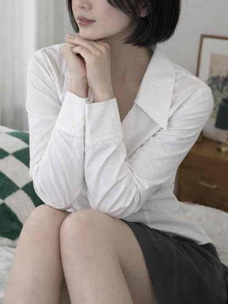 Tailored Collar Waistmark Slim Shirt