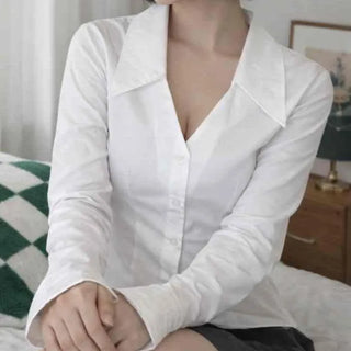 Tailored Collar Waistmark Slim Shirt