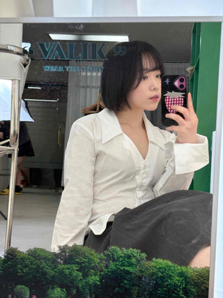 Tailored Collar Waistmark Slim Shirt