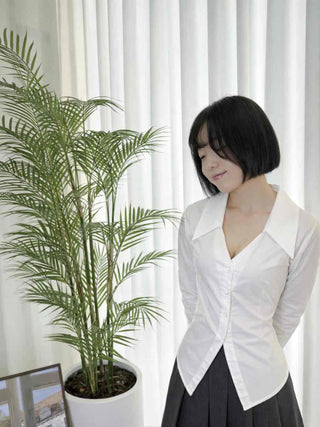 Tailored Collar Waistmark Slim Shirt